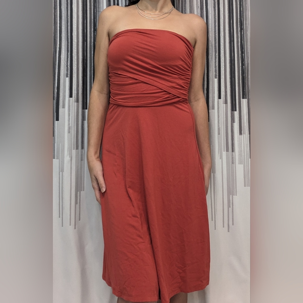 Ann Taylor dress, orange, small, strapless